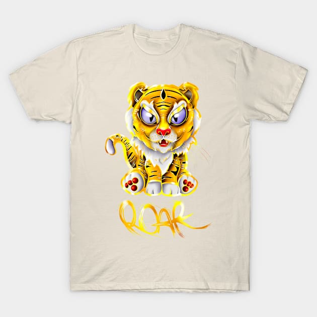 Golden tiger T-Shirt by Icydragon98